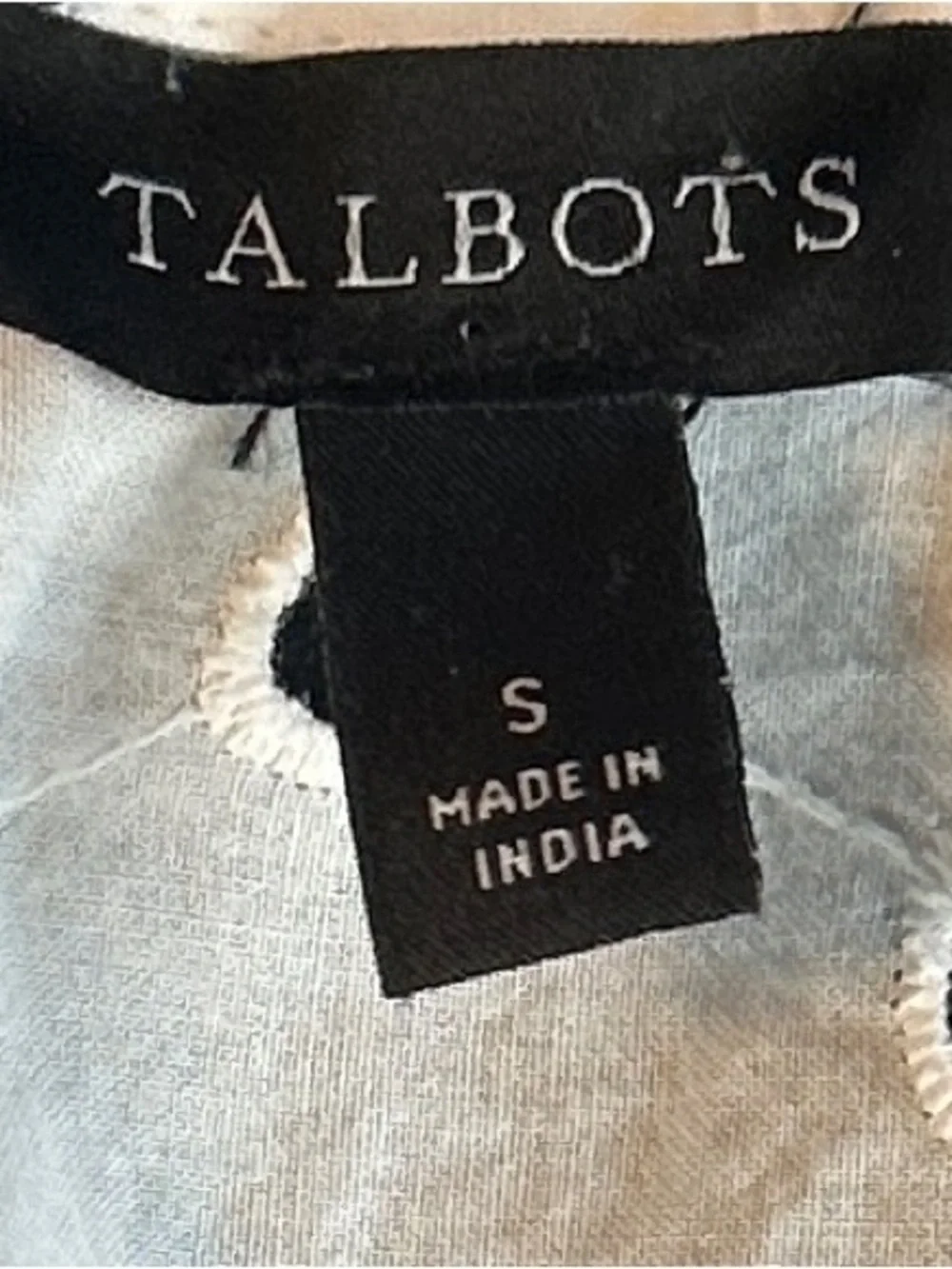 Talbots White Eyelet Beach Cover Up Size Small Boho Swim‎ Coverup Stretch Waist